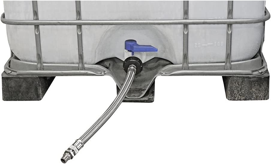Kerbl Anschlussset für IBC-Container (zum Anschluss eines Tränkebeckens, flexibler Panzerschlauch 70