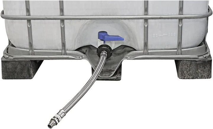 Kerbl Anschlussset für IBC-Container (zum Anschluss eines Tränkebeckens, flexibler Panzerschlauch 70