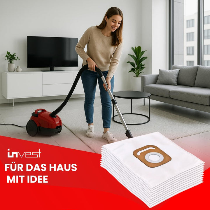 Invest - Staubsaugerbeutel Ersatz, Filtertüten Beutel Kompatibel mit Rowenta ZR2005XX / 2007XX, Sile