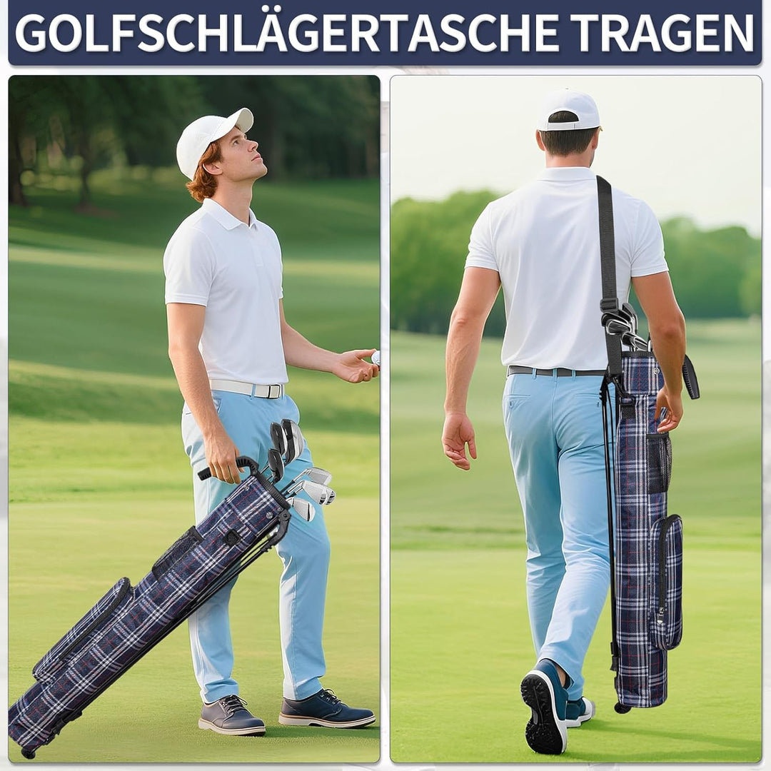 OUUTMEE Kleine Golftasche, Schlägerkoffer, Golf-Selbstständer, Schlägerkoffer und grosse Tasche, Ult