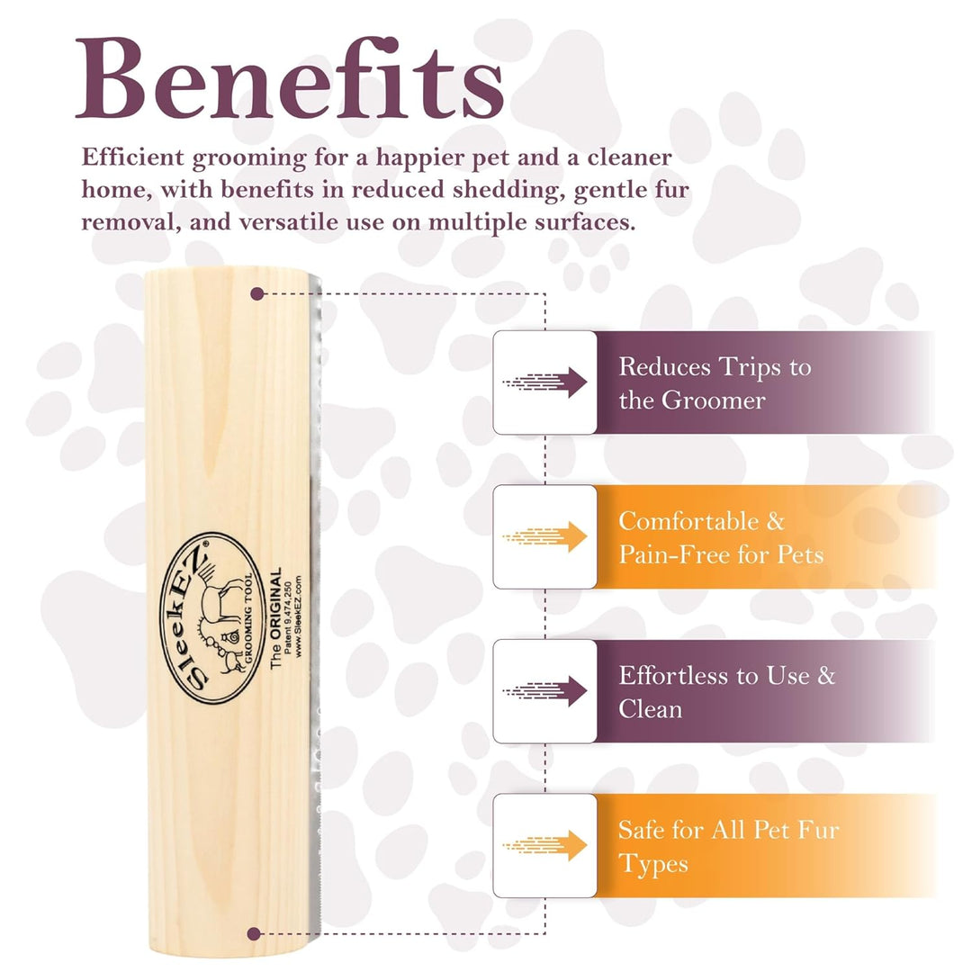 Sleekez, Fellpflegekamm / -werkzeug für Katze, Hund oder Pferd 25,4 cm, 25,4 cm