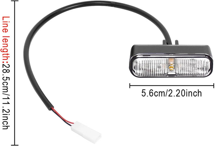 XBERSTAR Blinker für Ninebot P65/P100 Elektroroller - Schwarz, LED, Einfacher Blinker, Kompatibel mi
