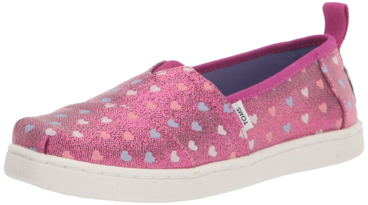 TOMS Mädchen Glitter Alpargata Flache Slipper 30 EU Pink Fuchsia, 30 EU Pink Fuchsia