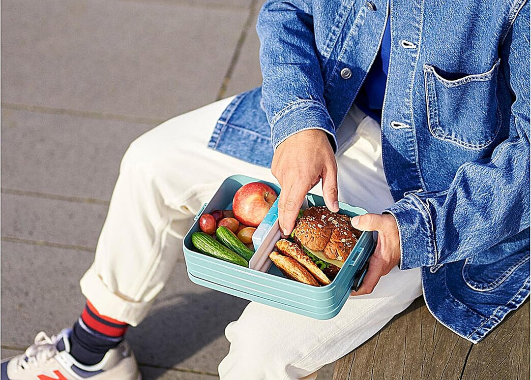 Mepal - Lunchbox Take a Break Large - Brotdose To Go - Für 4 Sandwiches oder 8 Brotscheiben - Meal P