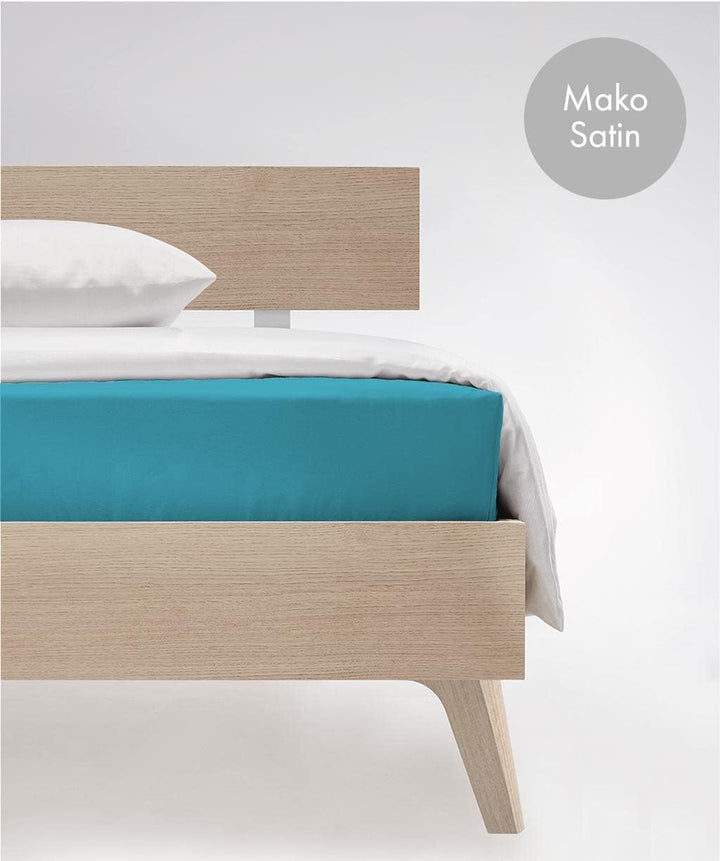 fleuresse L Uni-Colours-Bettlaken, Mako-Satin, Petrol, 160 x 260