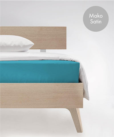Fleuresse Colours Spannbettlaken, Uni-Mako-Satin, Petrol, 160 x 200 cm Petrol 160/200, Petrol 160/20