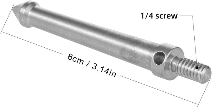 Selens Stativ Spike mit 1/4" Gewindeloch 3 Stück, Edelstahl Kamerastativ Spikes Füsse Lange Stativge