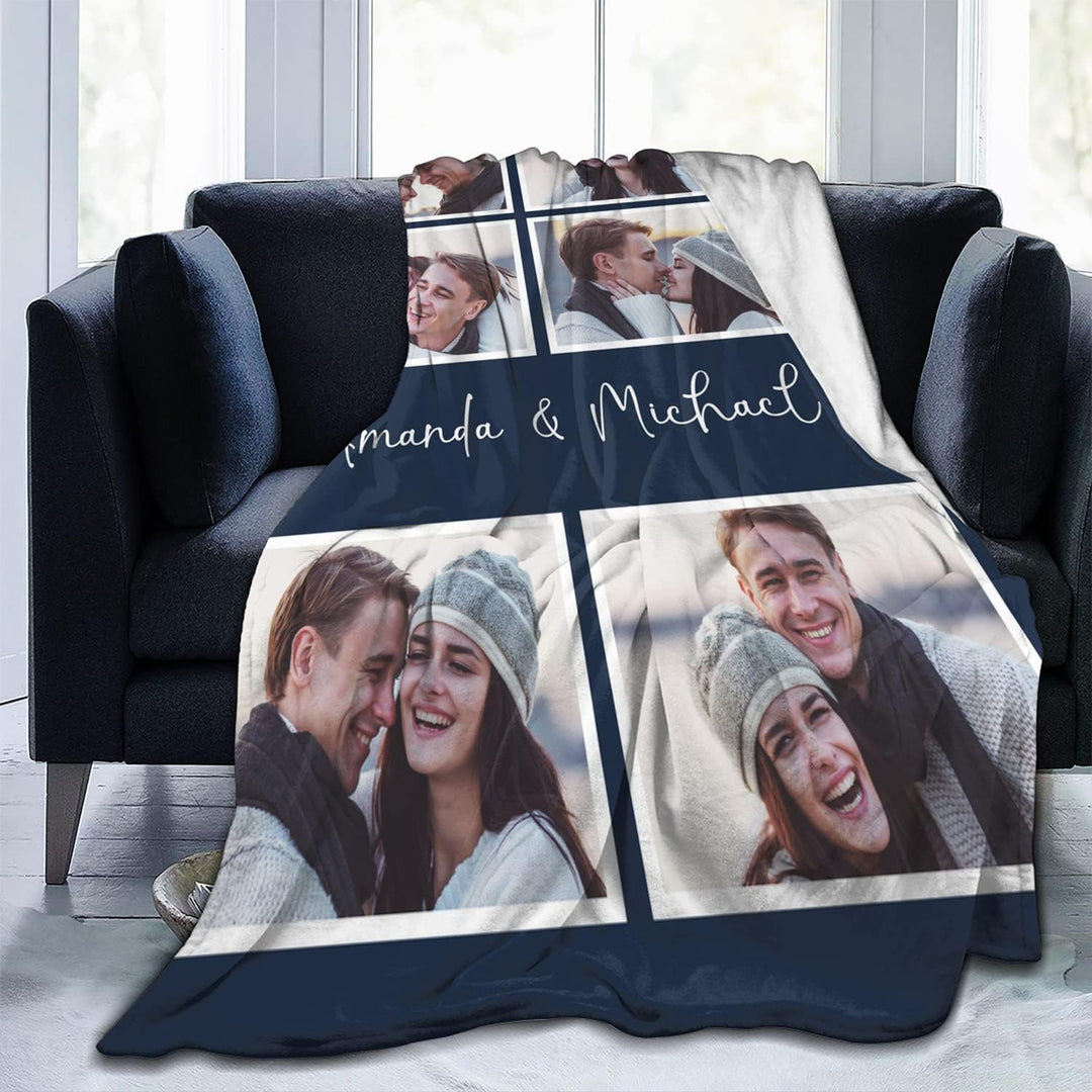 Easycosy personalisierte Decken für Paare Geschenke Benutzerdefinierte Bild werfen Decke Personalisi