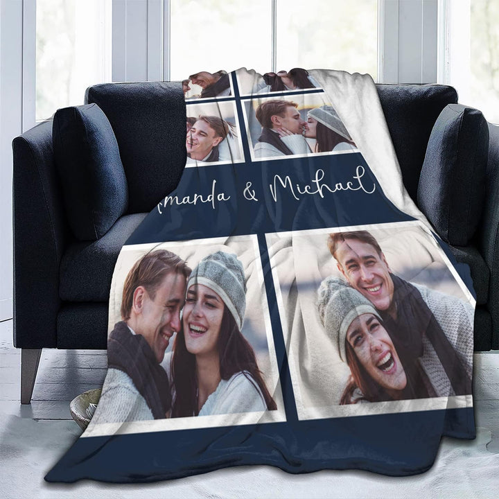Easycosy personalisierte Decken für Paare Geschenke Benutzerdefinierte Bild werfen Decke Personalisi