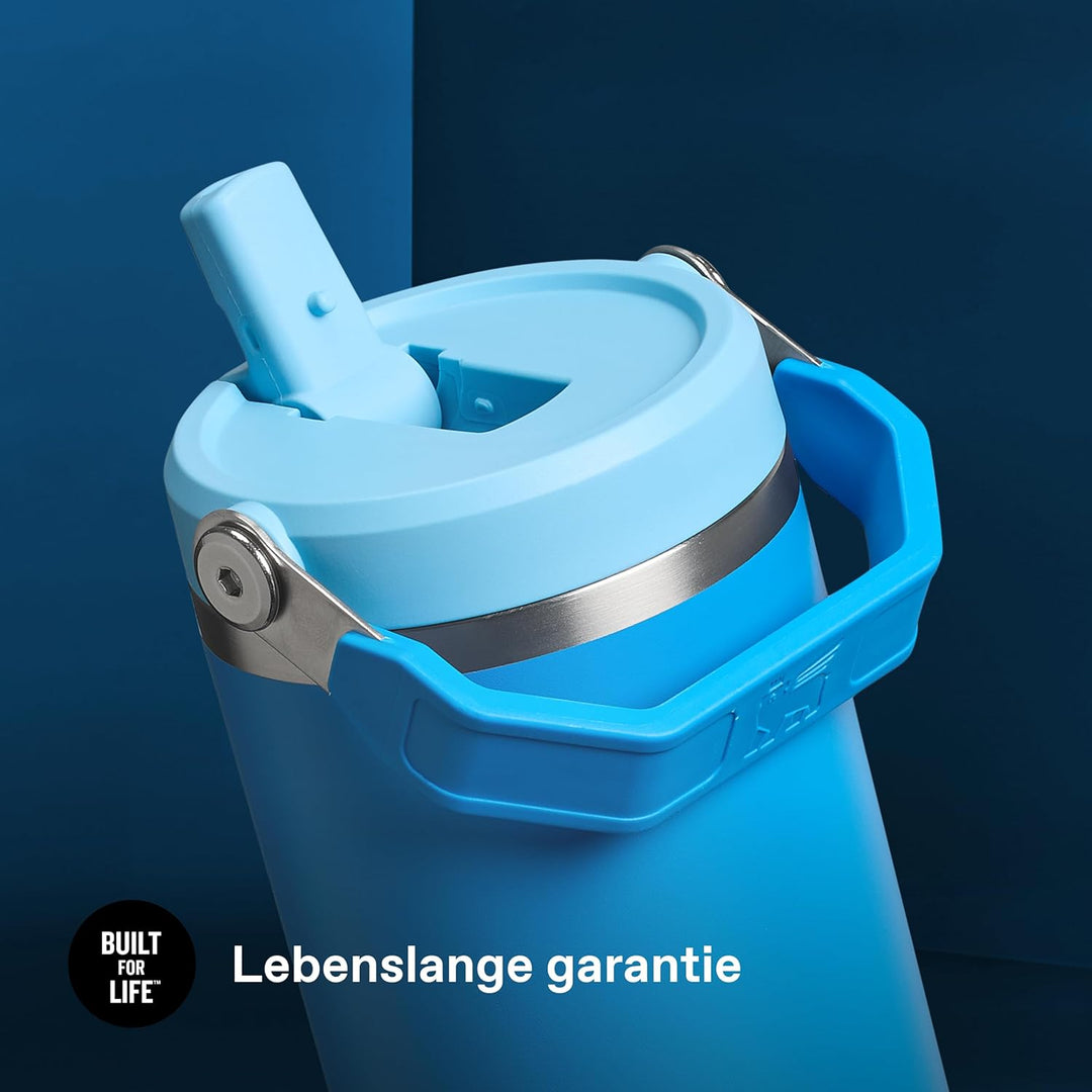 Stanley IceFlow Flip Straw Trinkflasche mit Strohhalm 0.89L - Thermosflasche Hält 12+ Stunden Kalt -