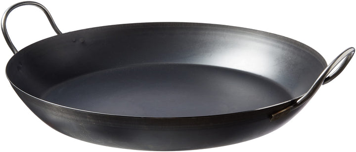 Pentole Agnelli Pfanne für Paella, aus Eisen, mit 2 Griffen aus Edelstahl, Schwarz 48 cm schwarz, 48