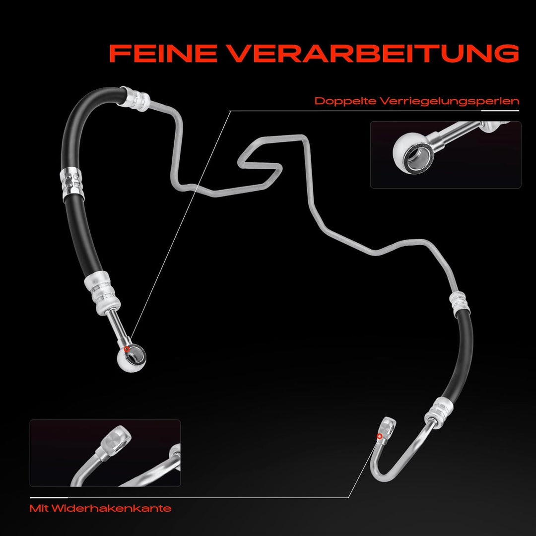 Frankberg Servolenkung Schlauch Kompatibel mit A3 1996-2003 Leon 1999-2006 Octavia I 1997-2010 B.o.r