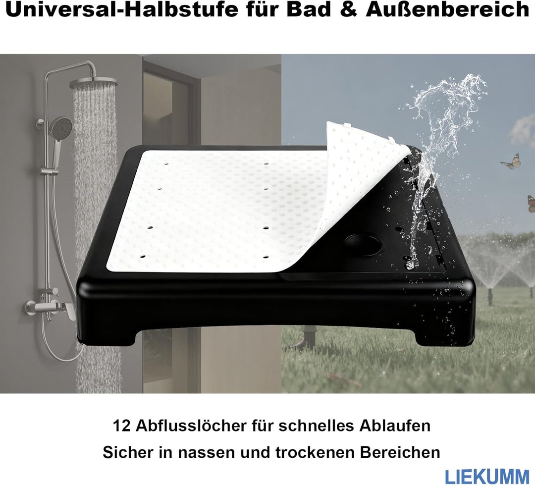 LIEKUMM Trittstufe Indoor & Outdoor, 220 kg Tragkraft Leichte Tritthocker, 8,5 cm Hoch, Kunststoff T