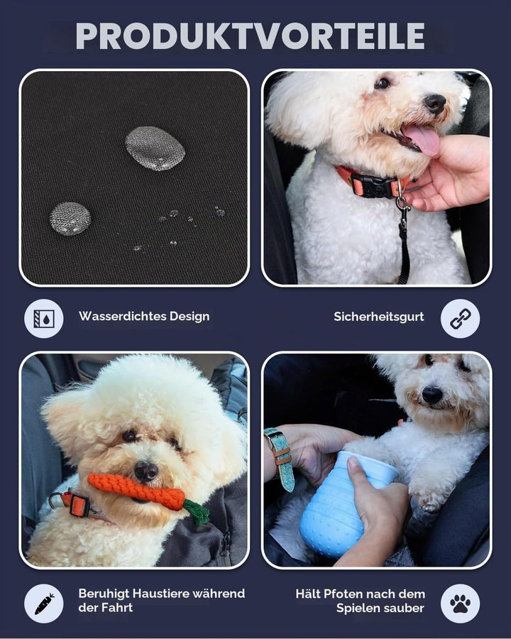 Mxmoonant Hunde Autositz für Kleine Hunde Gewicht weniger als 10kg, Multifunktional Abnehmbar Waschb