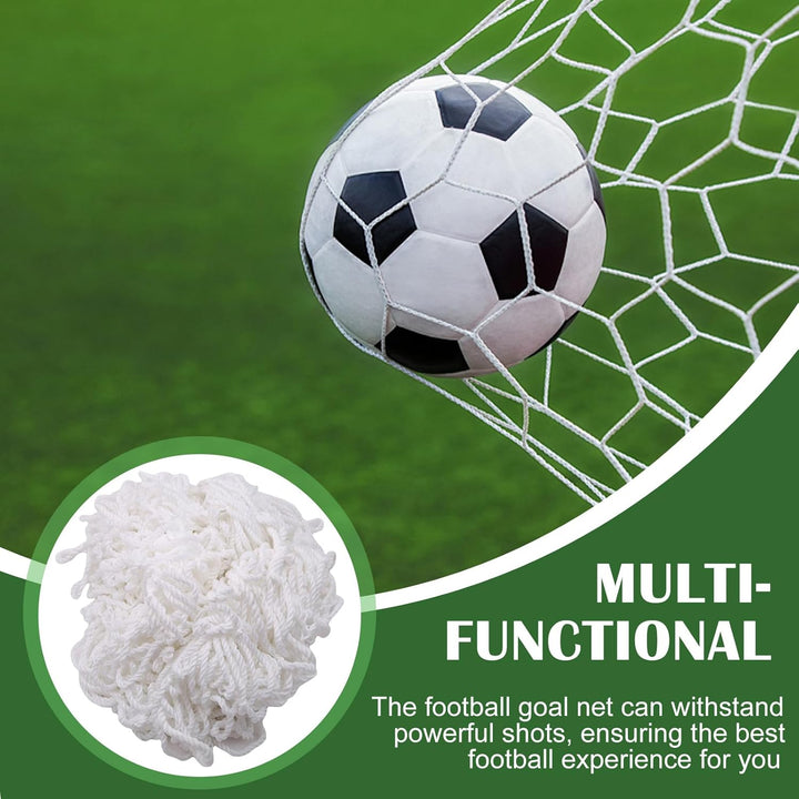 Fussballnetz, Fussballtornetz 3x2m, Robuste Tornetz, Fussballtor Netz, Weiss Vielseitiges Ersatznetz
