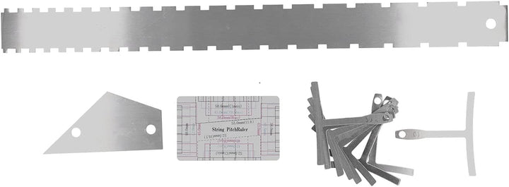 Gitarren-Messwerkzeug-Set, Gitarren-Akkord-Lineal Praktischer Profi zum Messen von Gitarrensaiten fü