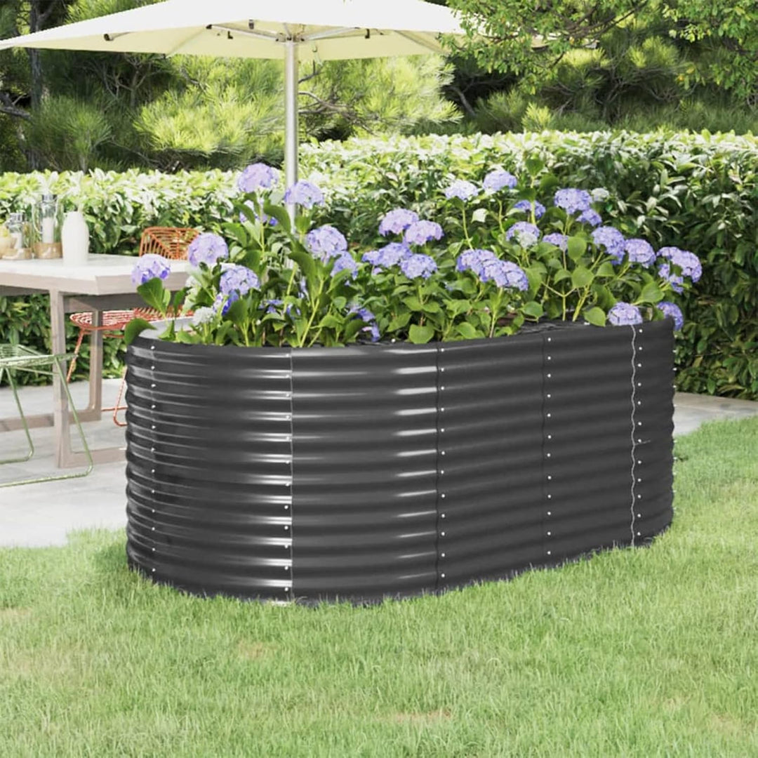 Tidyard Pflanzkübel Hochbeet Gemüsebeet Pflanzbeet Frühbeet Garten Pflanzkasten Metall Pflanzbeet Bl