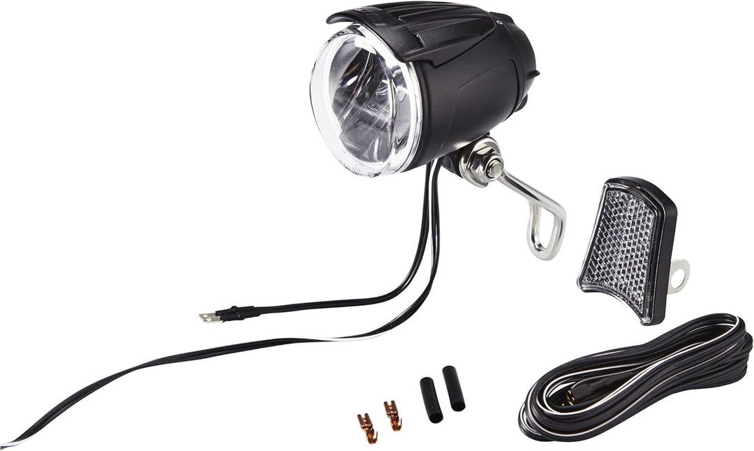 b&m IQ Cyo Premium LED Scheinwerfer mit Schalter Schwarz, Schwarz