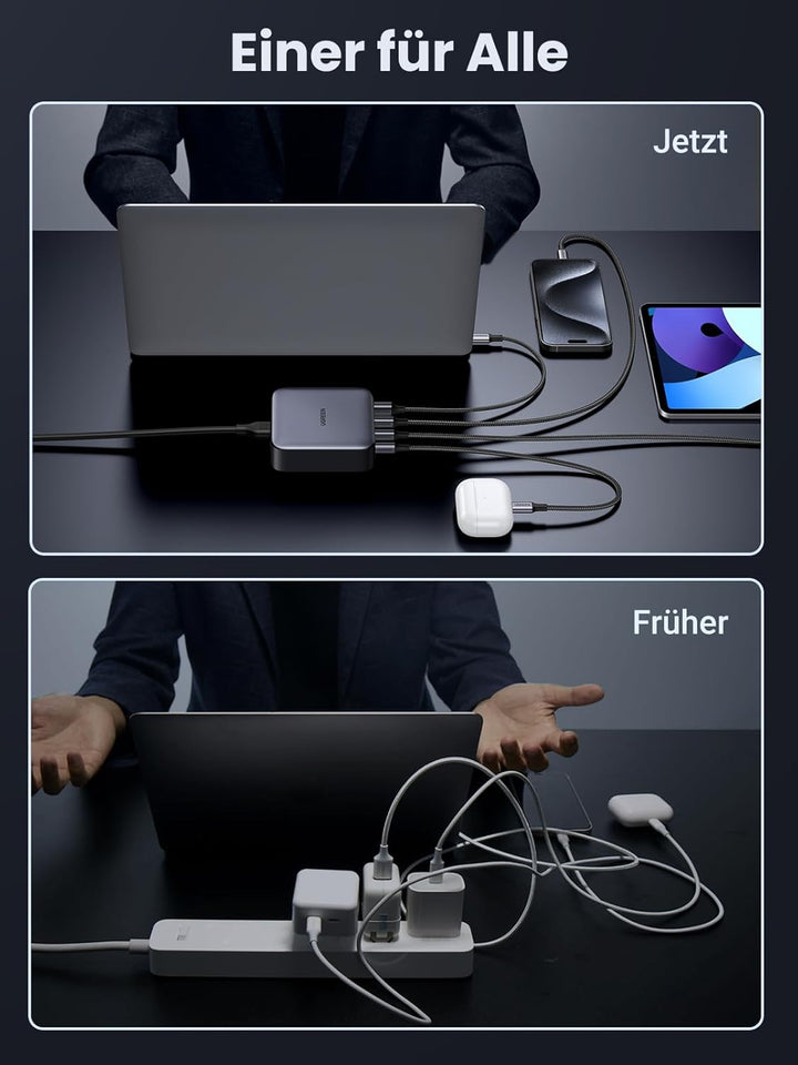 UGREEN Nexode 100W USB C Ladegerät Mehrfach GaN Netzteil 4-Port PD Charger PPS 45W kompatibel mit Ma
