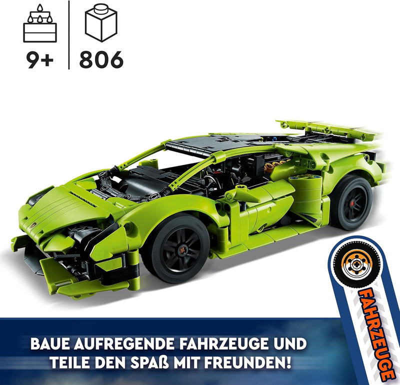 Lego 42161 Technic Lamborghini Huracán Tecnica Spielzeugauto-Modellbausatz, Rennwagen-Bauset für Kin