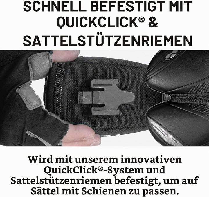 TOPEAK Satteltasche AERO Wedge - L Schwarz, Schwarz
