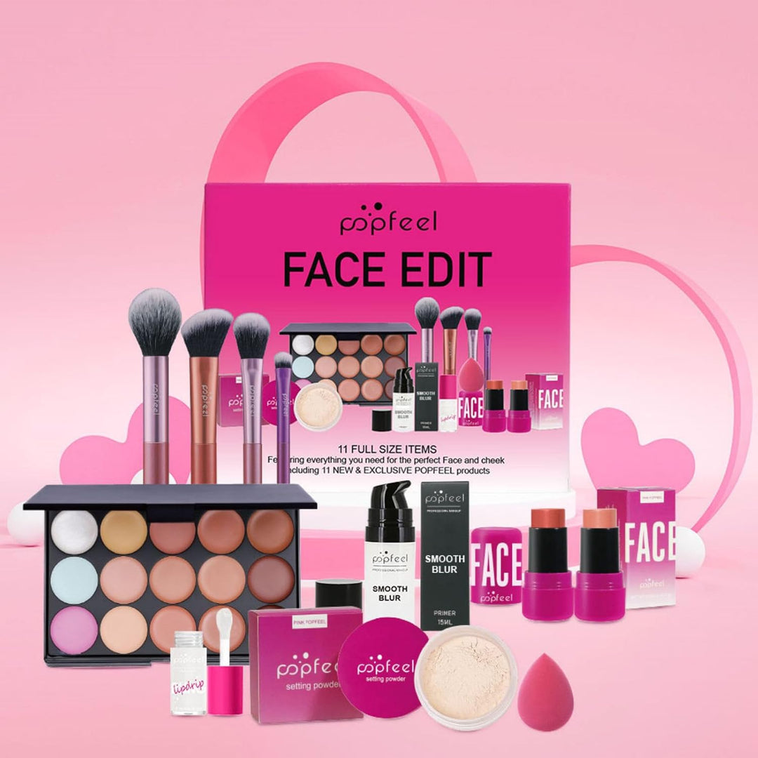 RoseFlower Profi Make-Up Set - Teenager Mädchen Schminkkoffer Kosmetische Makeup Paletten Lidschatte