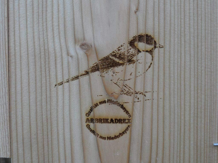 Premium Natur Lärchenholz Nistkasten unbehandelt nach Nabu Kohlmeise 32mm Einflugloch, massives Voge
