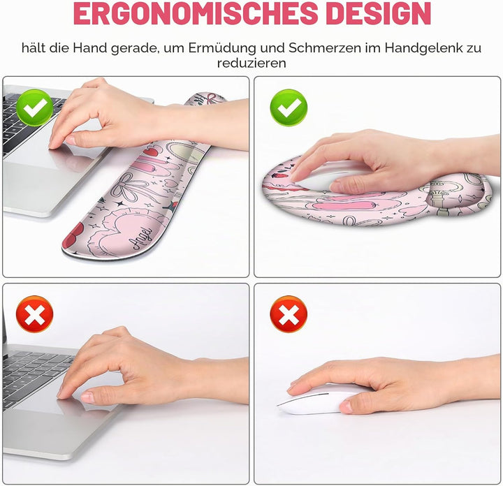 Gaming-Mauspad, grosse Schreibtischunterlage, niedlicher Schreibtischunterlage, 4-in-1 XXL-Mauspad +