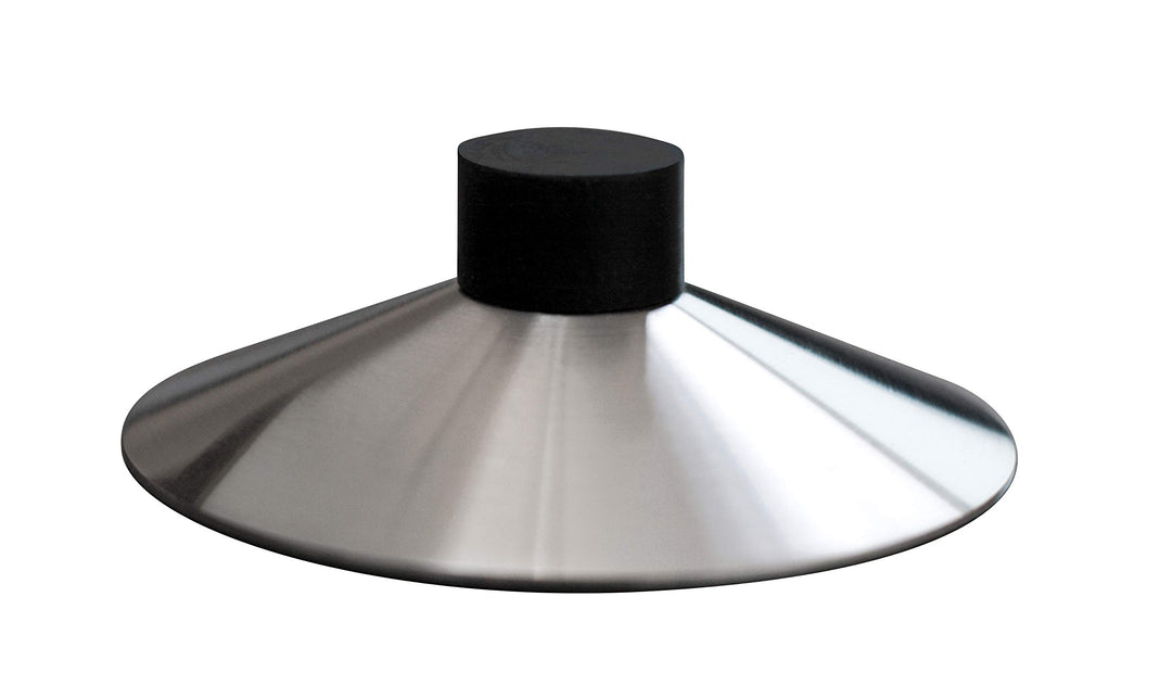 PHOS Design, TSB100-18, Edelstahl-Türstopper Volcano, Türkeil für schwere Türen ohne Bohren, Ø100 mm