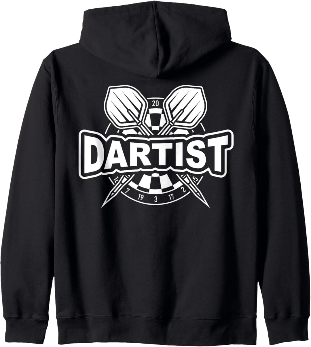 Dartist - cooles Darts Logo mit Dartpfeilen und Dartscheibe Kapuzenjacke