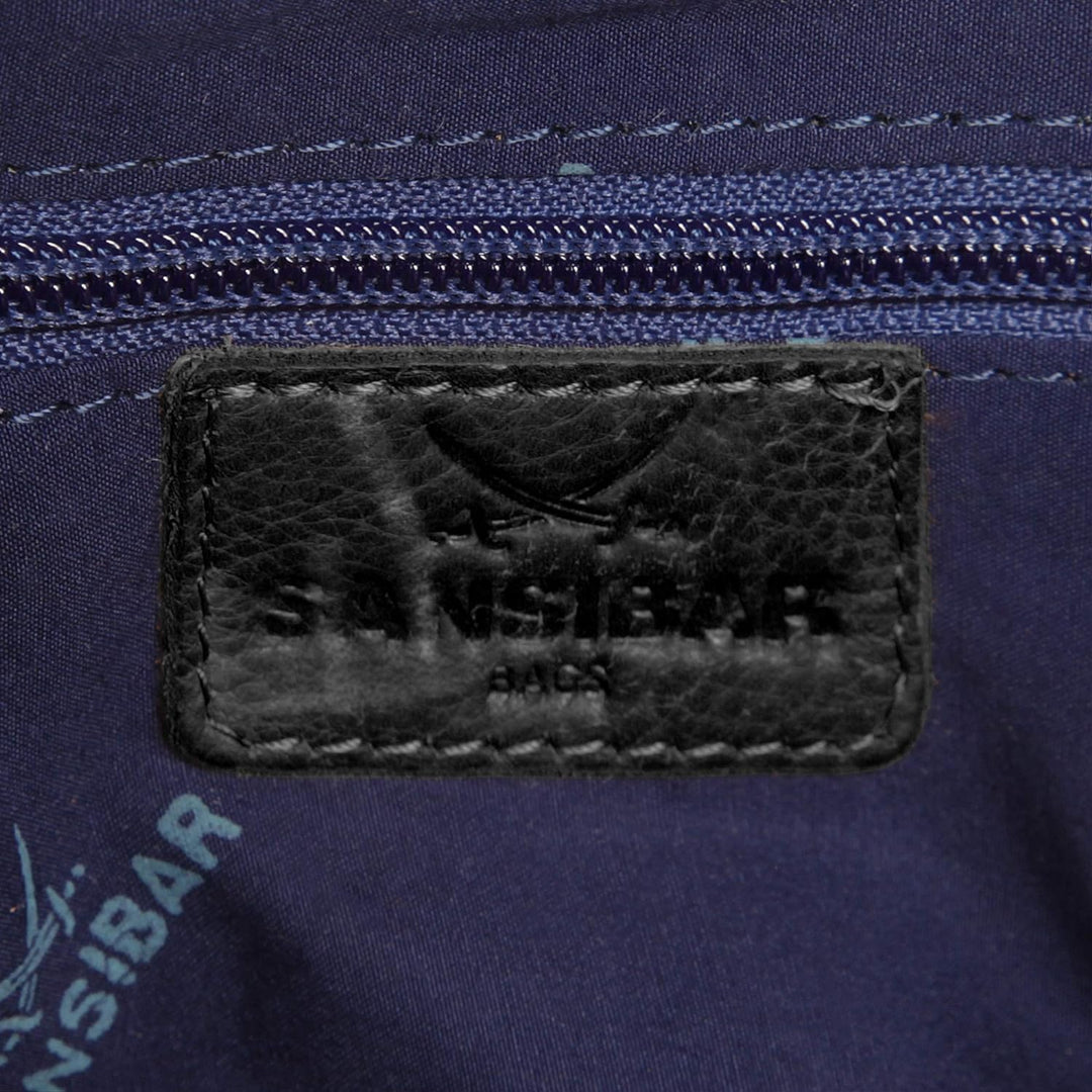 Sansibar Umhängetasche echt Leder Herren, Damen - 019708 Schwarz, Schwarz