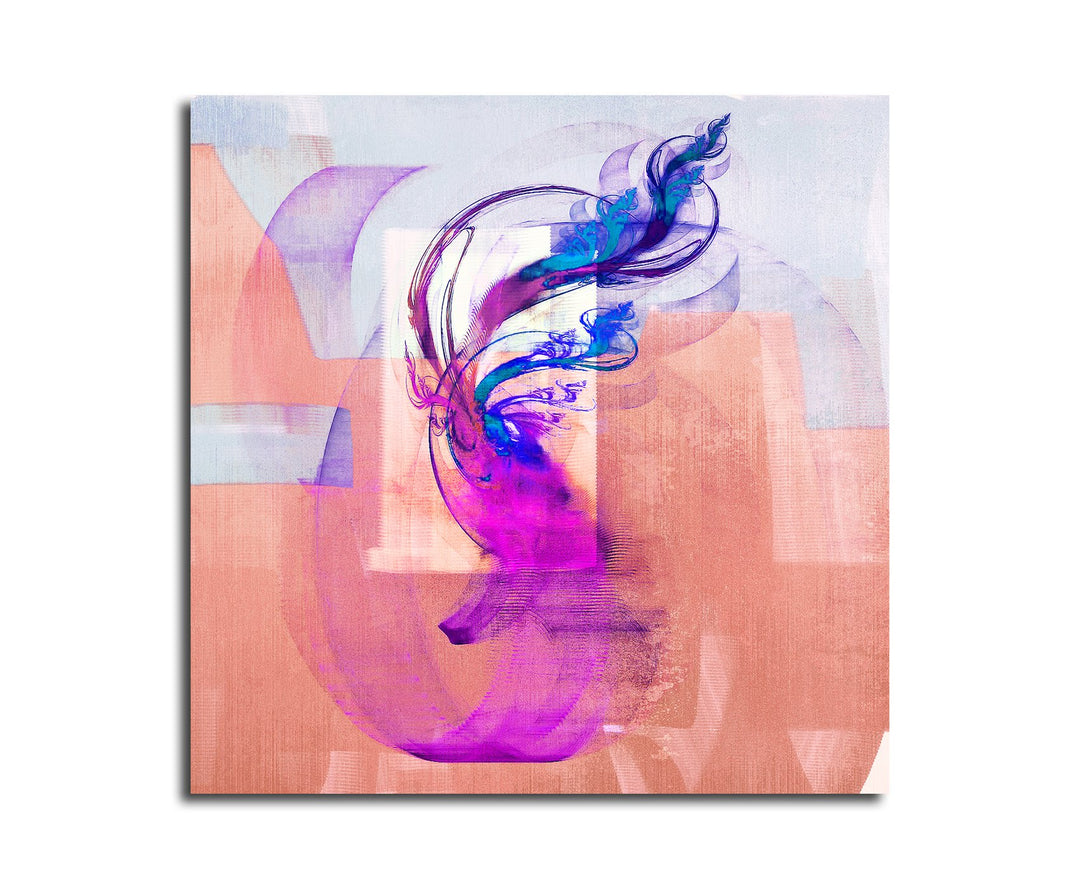 Paul Sinus Art Modernes Wandbild Abstrakt038_60x60cm Abstrakte Kunst Kunstdruck auf Leinwand Zeitlos