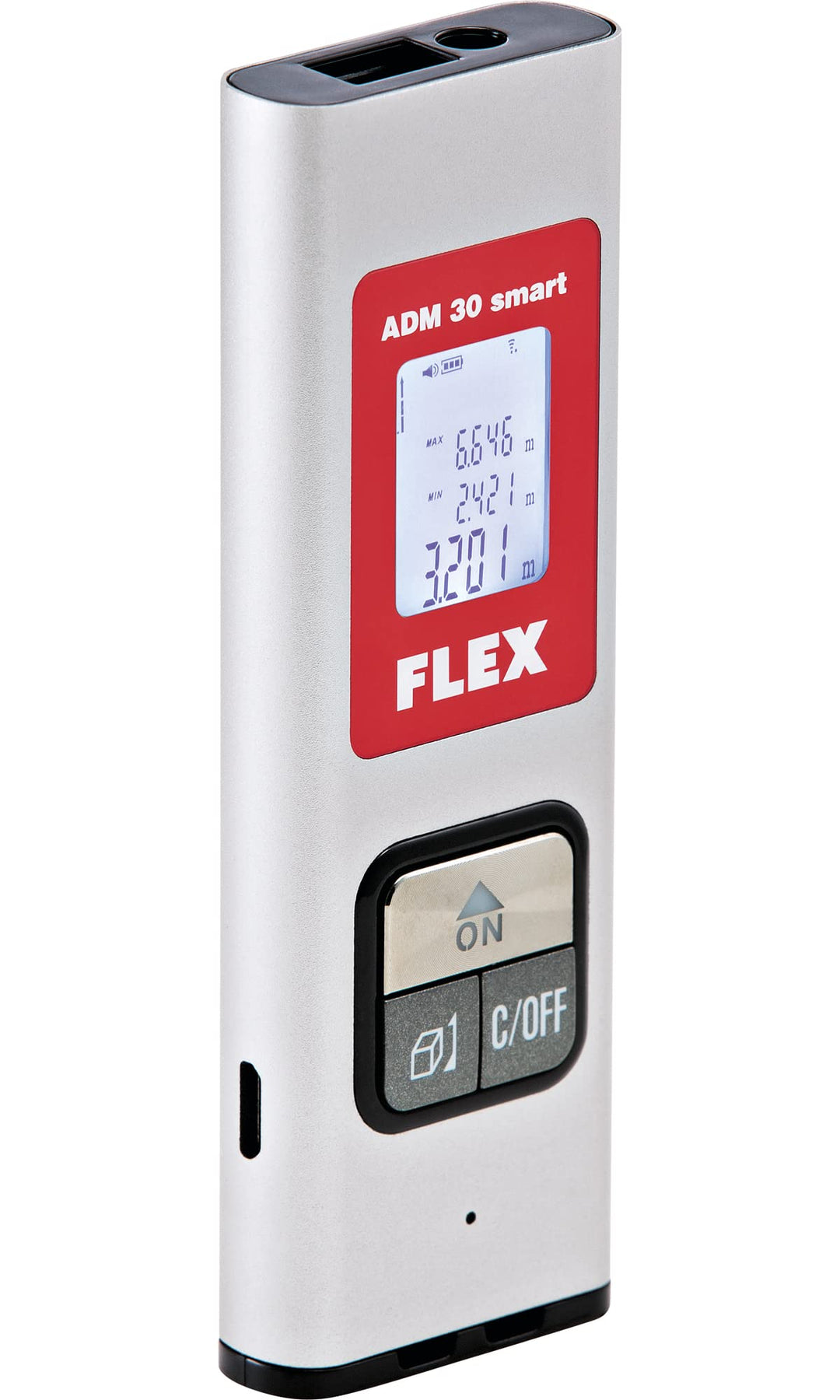 Flex Entfernungsmesser ADM 30 Smart (Lasermessgerät, beleuchtetes Display, Genauigkeit ±3 mm/m, Mess
