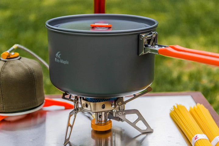 Fire-Maple Feast 4 Camping-Kochgeschirr-Set Outdoor-Kochset mit Topf, Wasserkocher, Pfanne, Schalen