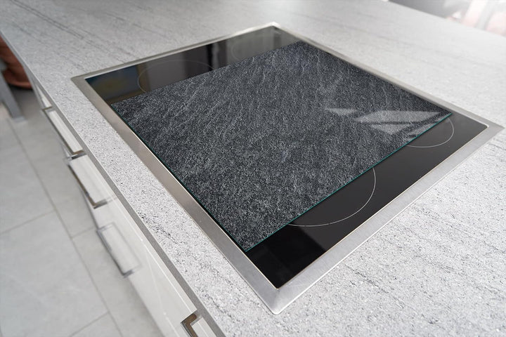 DarHaus Herdabdeckplatte einteilig 45x52 cm Ceranfeld Abdeckung Glas Spritzschutz Abdeckplatte Glasp