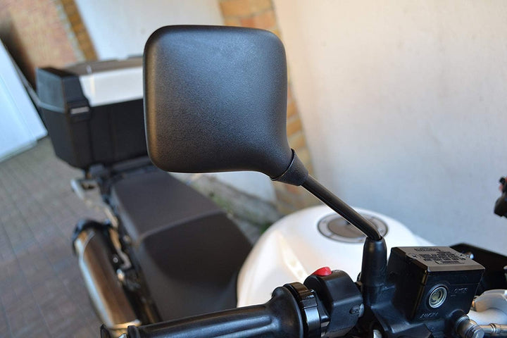 Motorrad Spiegel Hervorragende Qualität Lange Quadratisch Easy Einbau - 1x8mm Righthand Thread & 1x8