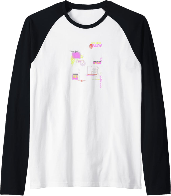 MTV Neon Scatter Raglan