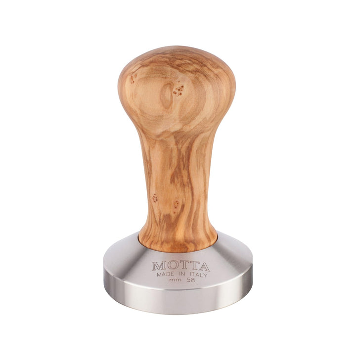 Motta Tamper mit Olivengriff – 58 mm Boden