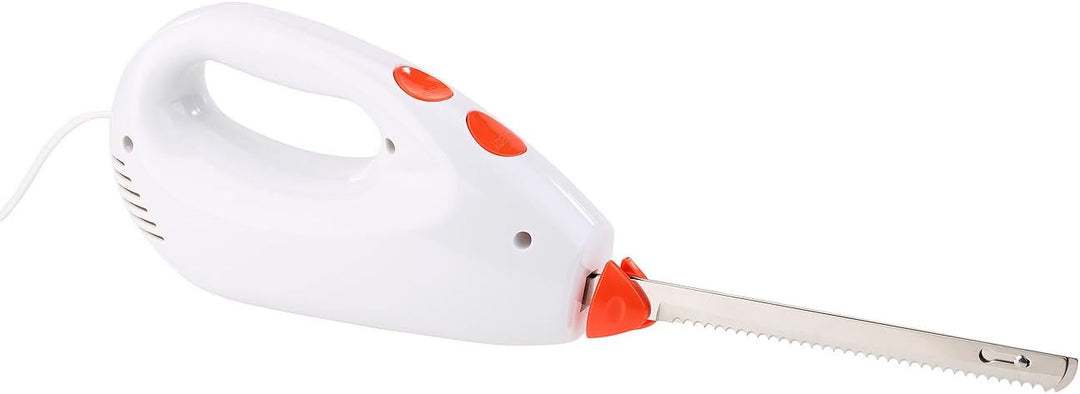 Rosenstein & Söhne Elektrisches Messer: Elektromesser mit 2 Edelstahl-Doppelklingen & Sicherheitssys