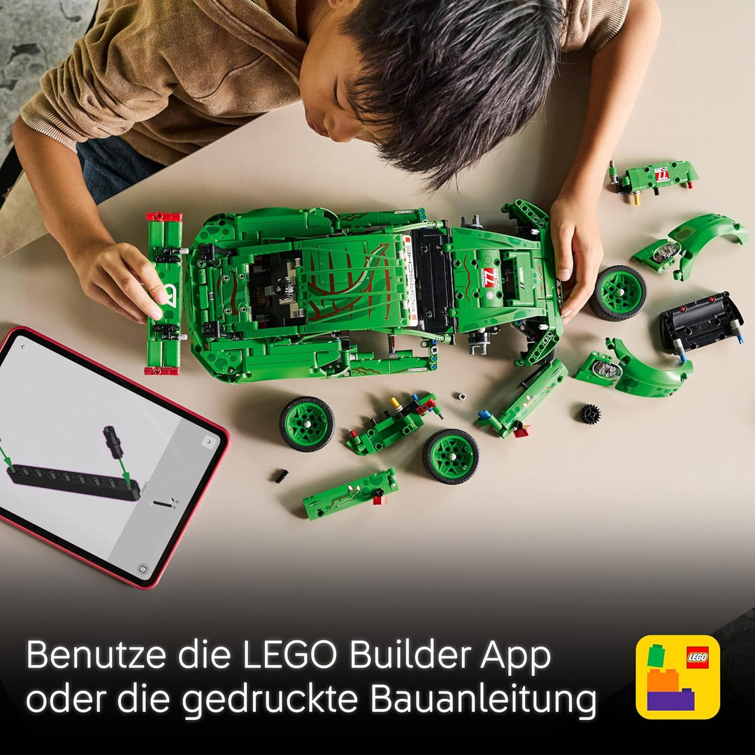 LEGO Technic Porsche 911 GT3 R Rexy AO Racing Rennwagen - Porsche Modellauto - Rennwagen zum Sammeln
