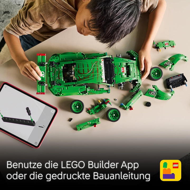 LEGO Technic Porsche 911 GT3 R Rexy AO Racing Rennwagen - Porsche Modellauto - Rennwagen zum Sammeln