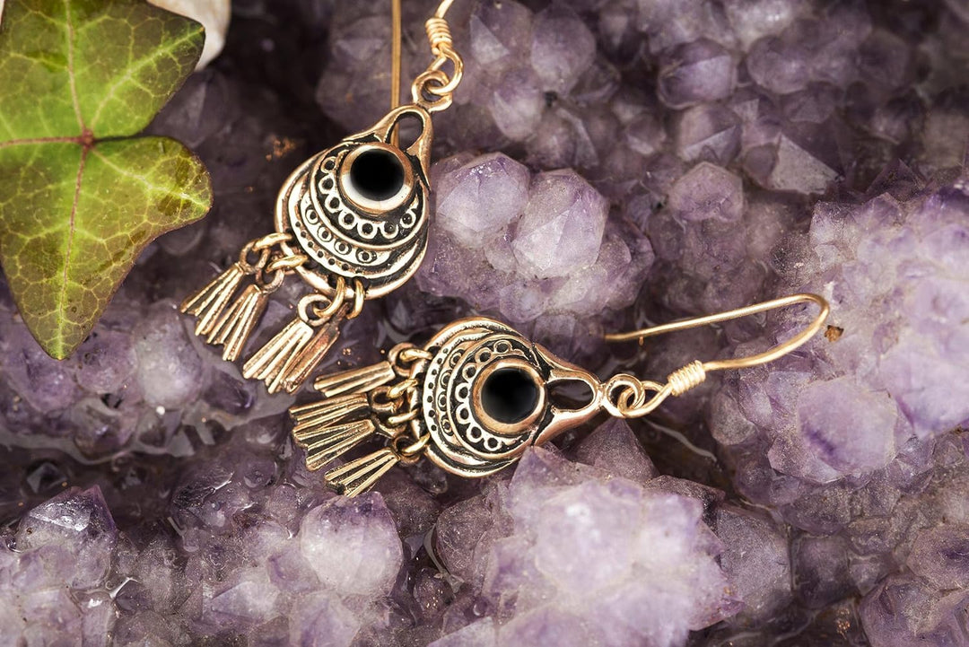 WINDALF Vintage Wikinger Ohrringe ASA 4.1 cm Bohemia Ohrschmuck Hippie-Gipsy-Ohrringe Hochwertige Br