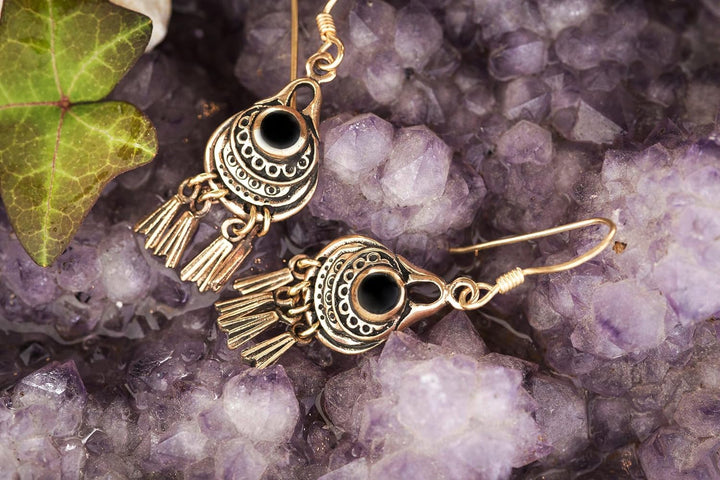 WINDALF Vintage Wikinger Ohrringe ASA 4.1 cm Bohemia Ohrschmuck Hippie-Gipsy-Ohrringe Hochwertige Br