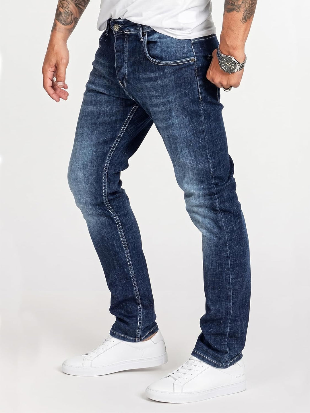 Rock Creek Herren Designer Jeans Denim Blau Hose Herrenjeans RC-2098 W29-W44 29W / 30L Rc-2411-blau,