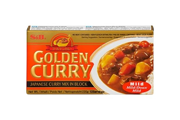 3x220g S&B GOLDEN CURRY ORANGE - Japanese Curry Mix - vegetarian no meat contained - Geschmack: Mild