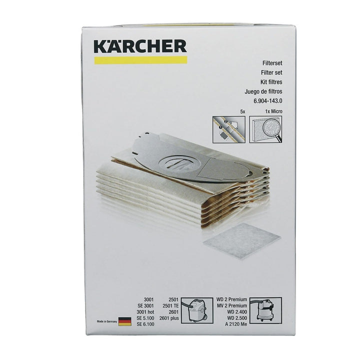 LUTH Premium Profi Parts Filterbeutel kompatibel mit Kärcher 6.904-143.0 U.a. für 2501, 2601 für Sta