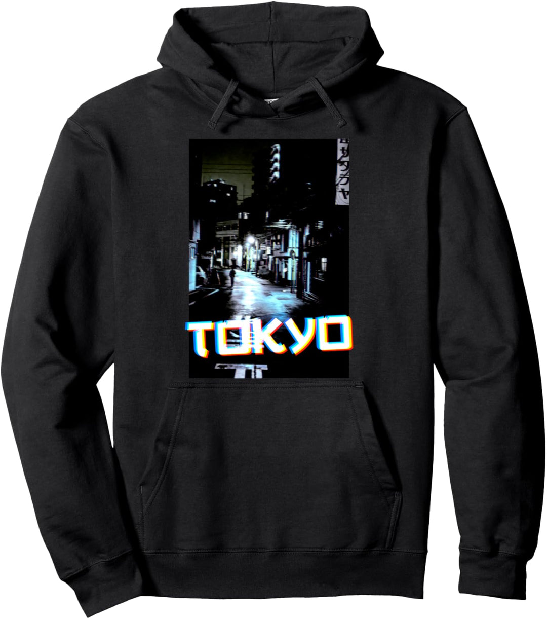 Tokyo Japanese Aesthetic Vaporwave Cyberpunk Pullover Hoodie