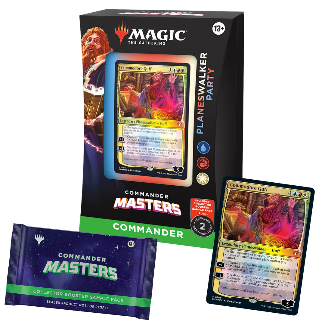 Magic: The Gathering Commander Masters Commander Deck - Planeswalker Party (2-Card Collector Booster
