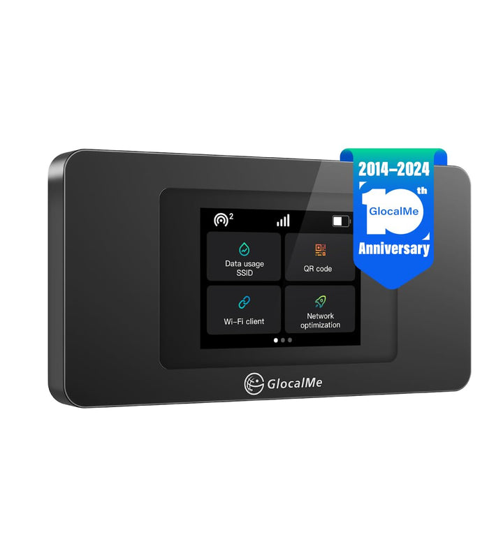 GlocalMe Duoturbo mobiler WLAN Router, 4G LTE Router, Keine SIM-Karte erforderlich, 3500mAh Akku, LC