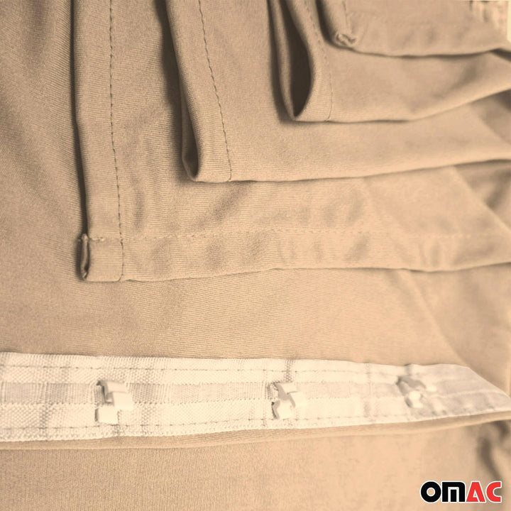 OMAC Sonnenschutz Gardine MAss für VW Crafter 2006-2025 Langer Doppelhecktür Beige 10x Beige / Sonne
